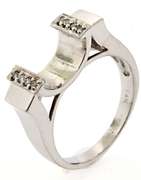 Modern 14kt Diamond Band