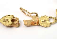 Adorable Lock and Key Bracelet in 14KT Yellow Gold