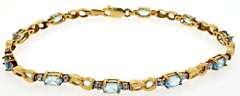 Dainty 14kt Topaz Bracelet