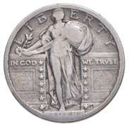 1918-S Standing Liberty Quarter 1918/7-S OVER DATE