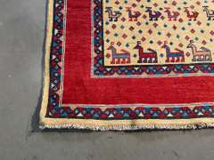MAGNIFICENT TRIBAL DESIGN RUG 4.1x6.2