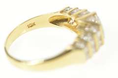 10K Yellow Gold Princess Cubic Zirconia Travel Engagement Ring
