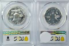 Gem Proof 1957 & 1958 Franklin Half Dollars PCGS PR66