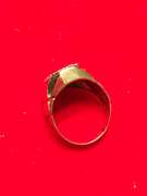 MENS 14K GOLD AND DIAMOND RING