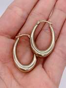 14kt Solid White Gold Hoop Earrings