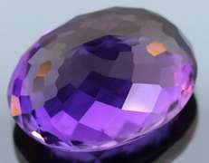 Oval cut 29.04ct deep purple created Amethyst