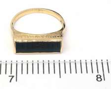 Interesting Rectangular Stone 14kt Ring