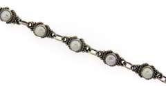 Vintage Sterling Silver Pearl Bracelet