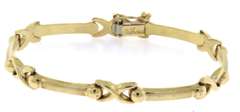 Powerful Yellow Gold Hug and Kisses Bracelet