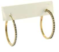 Stunning Yellow Gold Diamond Hoop Earrings