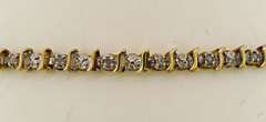Dainty 10kt Diamond S-Link Tennis Bracelet