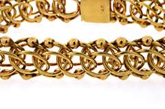 Charming 14kt Yellow Gold Interlocking Multi-Link Bracelet
