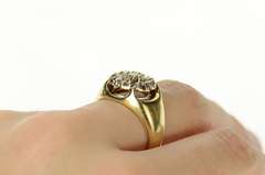 14K Yellow Gold 0.65 Ctw Classic Round Diamond Cluster Ring