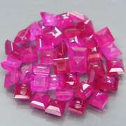 Premium 3.49ct 35 piece princess cut Ruby set