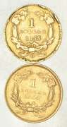 Lot (2) 1855 & 1855-O Indian Princess Head Gold Dollars