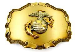 Vintage Large US Marine Corp. Belt Buckle