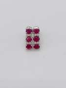 14kt Solid Gold Ruby & Diamond Earrings