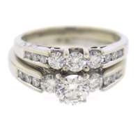 Brilliant white Gold Diamond Wedding Set