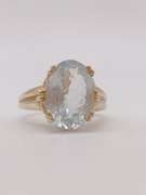 10kt Gold Blue Topaz Cocktail Ring