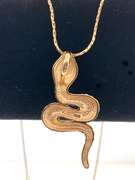 14KT TWO TONE SNAKE PENDANT ON CHAIN