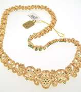 Stunning Designer Emerald and White Topaz Necklace