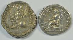 Near Mint Septimius Severus & Julia Domna Roman Silver Ancients