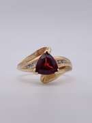 10kt Gold, Garnet, & Diamond Cocktail Ring
