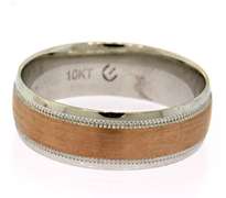 10KT Gold Two Toned Band