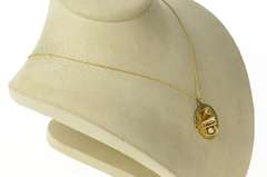 14K Yellow Gold Retro Pearl Ruby Sapphire Piano Charm/Pendant