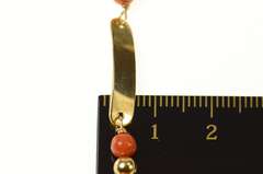 14K Yellow Gold Victorian Coral Engravable Chain Child's Bracelet