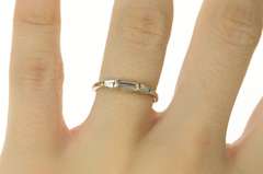 14K White Gold 0.43 Ctw Baguette Diamond Wedding Band Ring