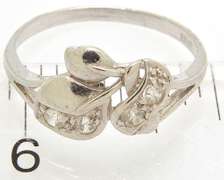 18kt White Gold and CZ Set