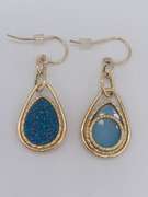 14kt Solid Yellow Gold Dangle Earrings