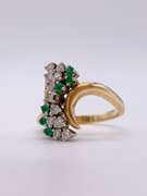 14kt Gold, Emerald, & Diamond Ring