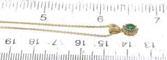 Charming Yellow Gold Emerald and Diamond Necklace