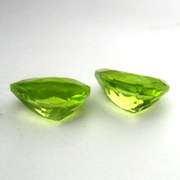 High grade 2.70ct matched Peridot set