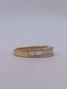 14kt Gold & Diamond Wedding Band- Size 7