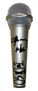 AC/DC Angus Young Signed Facsimile Microphone Plus Sketch
