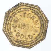1852 Indian Head California Territorial Gold Octagonal