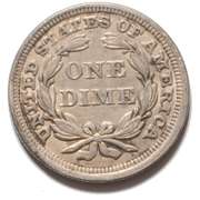 Near Unc Plus 1854 Arrows Seated Dime
