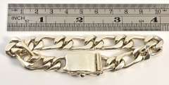 Heavy Man's Sterling Figaro Link Bracelet