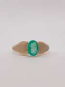 14kt Gold & Emerald Solitaire Cocktail Ring