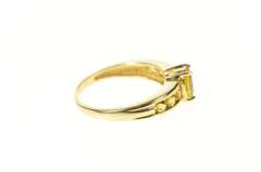 10K Yellow Gold Classic Oval Citrine Simple Statement Ring