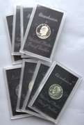 8  1971S 1973 S 1974 S Ike Proof Silver Dollars
