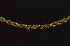 Fashionable 14kt Gold Rope Chain Necklace