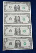 Uncut Sheet of 4 1985 D One Dollar Bill with Special holder