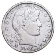 1898-S Barber Half Dollar