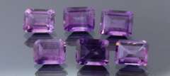 Glittering 12.38ct 6pc real Brazilian Amethyst set
