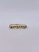 14kt Gold Diamond Wedding Band Ring- Size 7.25