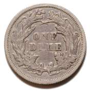 1873 Arrows Seated Dime